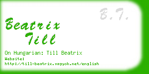 beatrix till business card